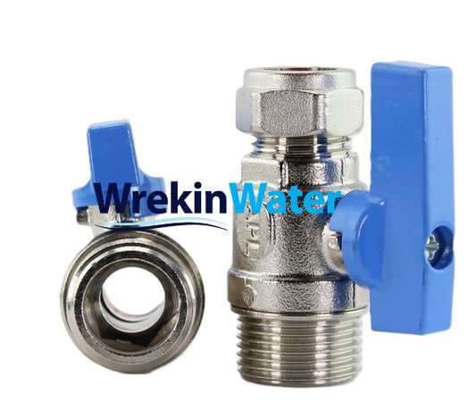 15mm Full Bore Valve set for Water Softener installation (B538)