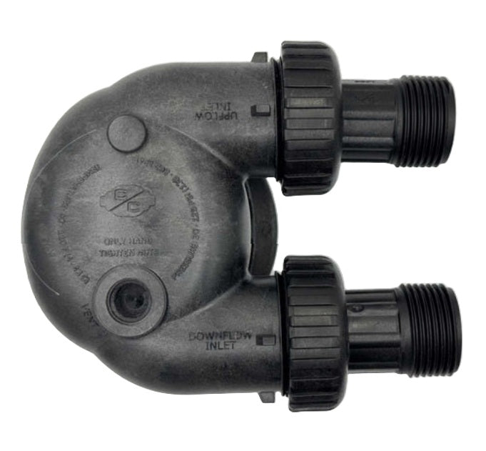 Clack 1191 head In/Out Head Only with 3/4in BSPM Tails - Comes with Top Screen