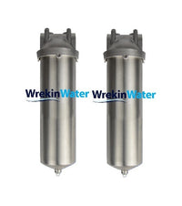 10in Inox 3/4" Ports -  Wrekin CORE RANGE : Stainless Steel Filter Housing 10" with 3/4" Ports 107822