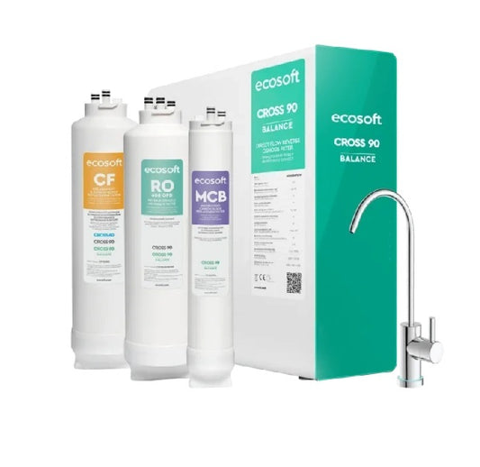 Ecosoft CROSS 90 Balance Direct Flow RO System - 90 Lph (With built in Remineraliser)