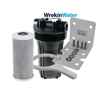 compare product HF10BB-BLK-CB10BB - Wrekin Water - High Flow Carbon Block - Whole House Filter