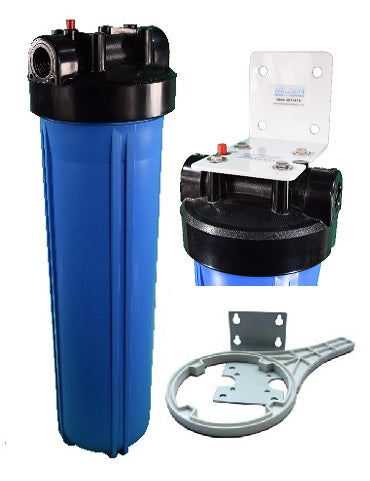 HF20BB-SET - 20in Large Diameter Housing SET with Bracket and Spanner - Blue Bowl