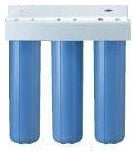 HF20BB-Triple - 20in Triple Large Diameter High Flow Housing with 1in BSP Ports