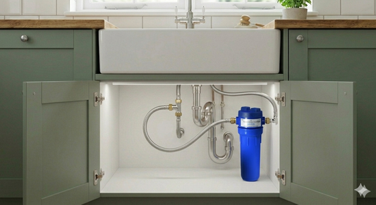 VIH10-BL 10in Water Filter Housing with 3 Way Valve in Head (No Bracket) Liff NDL2 and BWT NDL2 Deluxe Housings