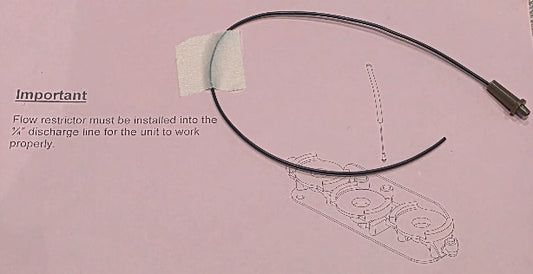 10803 - A200 & K2 Drain Flow Restrictor replacement