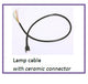 Van Remmen Lamp cables with ceramic Connector 1m, 3m and 6m. 360119, 360213, 360206