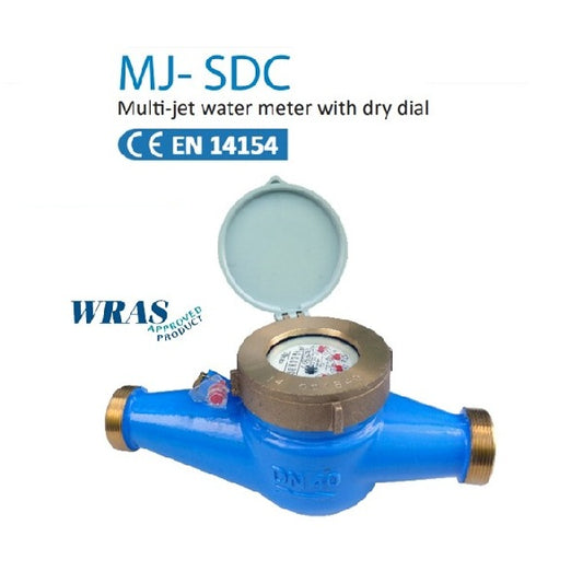 MJ-SDC-15 - DN15 MULTI-JET WATER METER (COLD) DRY DIAL 1/2in BSP WITH PULSE