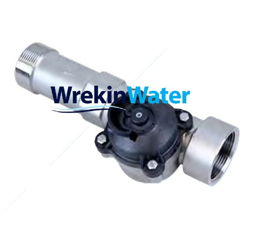 Fleck 9500 - 40m3  New Design - Dual Meter assembly Stainless Steel 1.5" Fleck 29097