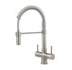Milano 3-Way Brushed Steel Kitchen Filter Tap with QC100 Filter System  - Acquapuro Traditional Range