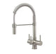 Milano 3-Way Brushed Steel 3 lever Kitchen Filter Tap  - Acquapuro Traditional Range
