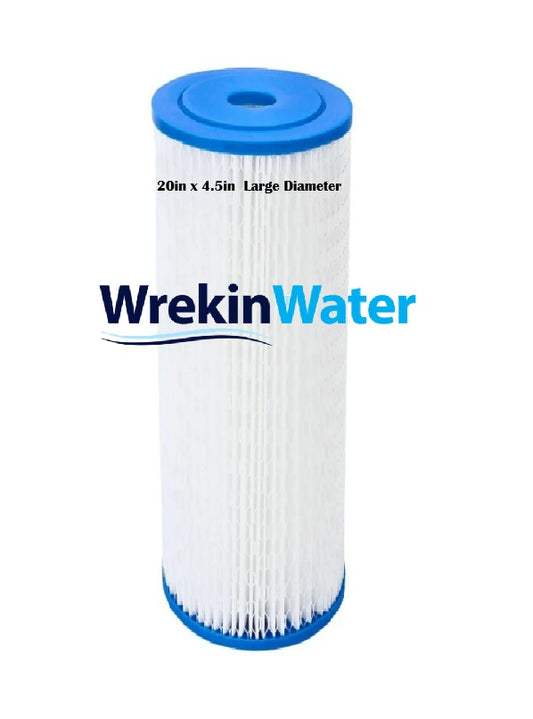 PL0.5-20BB 4½in x 20in - 0.5 micron Jumbo Polyester Pleated Sediment Filters