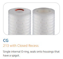 PPPTFE-0.2-10CGS : SPECTRUM Premier Pleat PTFE Filter 0.2µm 10" 213/Closed/Silicone O-rings (104123)