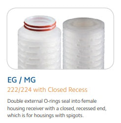 PPPTFE-0.2-10EGS : SPECTRUM Premier Pleat PTFE Filter 0.2µm 10" 222/Closed/Silicone O-rings (104124)