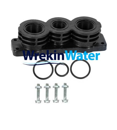 Autotrol Piping boss - 3/4" BSP Noryl - 1/2" BSPT Drain (Female) 40FN4-OPT 1040283 (Old Style)