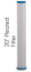 PL0.5-20 - 20in x 2.5 Polyester Pleated Filter 0.5µm