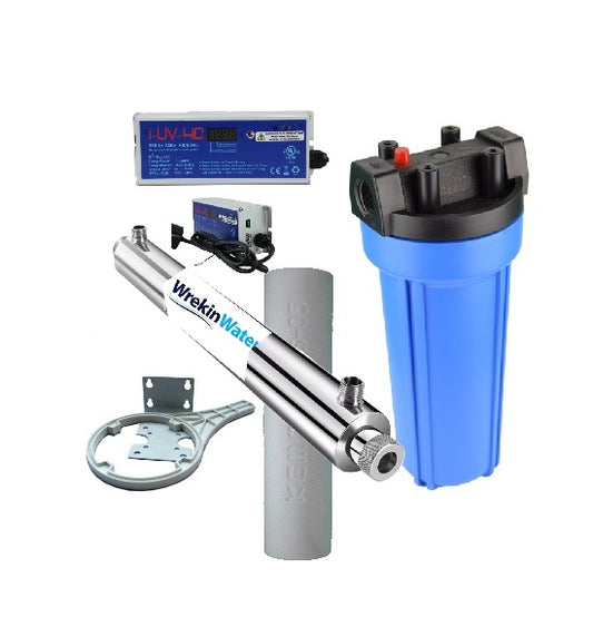 SE1-SS-1/2 ports same side - UV System  - 23 lpm with HD10 Housing and PS5 Pre-Filter Set