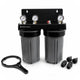 SFHS-2-10LD : SPECTRUM Aqualyze Double System Black Large Diameter 10" with Complete Adaptor Kit 110260