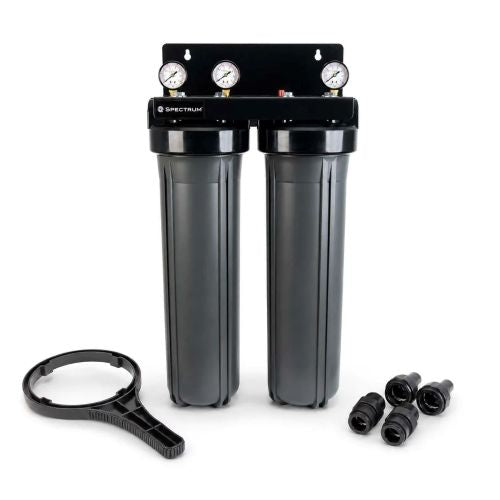 SFHS-2-20LD : SPECTRUM Aqualyze Double System Black Large Diameter 20" with Complete Adaptor Kit 110263