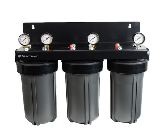 SFHS-3-10LD : SPECTRUM Aqualyze Triple System Black Large Diameter 10" with Complete Adaptor Kit 110261