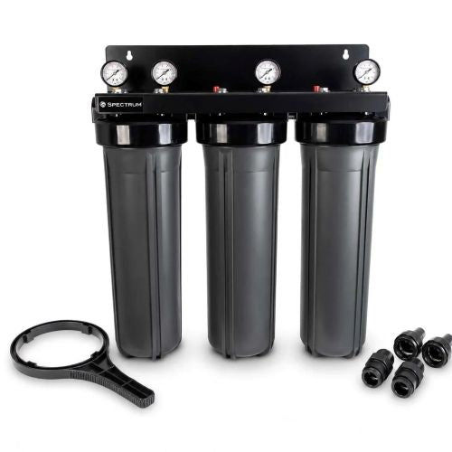 SFHS-3-20LD : SPECTRUM Aqualyze Triple System Black Large Diameter 20" with Complete Adaptor Kit 110264
