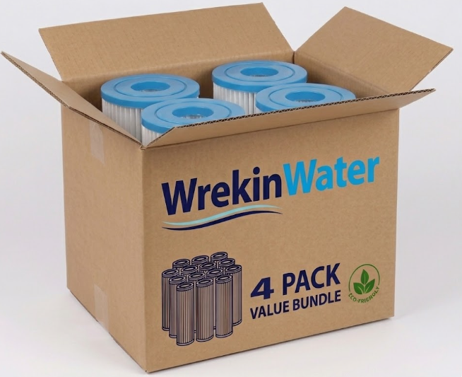 PL0.5-10BB 4½in x 9¾in - 0.5 micron Jumbo High Flow Polyester Pleated Sediment Filters - Box of 4