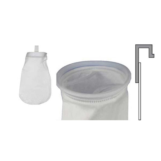 Size 2 - PBP - Flanged Neck - Polypropylene - Premier Microfibre Felt Bag 7"x32"  - Multi Layer/Welded Seams (PBP)