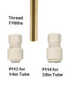 C13208U7S - Tap Adaptor 7/16 (UNS) thread x PF for 1/4in Tube (P113)