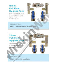 B843 - 22mm Kit: Includes Full Bore Valves AND Integral Tees with internal Non Return Valve