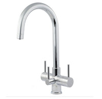 Verona 3-Way 3 lever Kitchen Filter Tap Chrome and Brushed Steel - Acquapuro Traditional Range