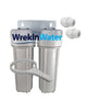10in Duplex Slimline Housing Set (WH10-TWIN) with Connectors for 3/8" Tubing (Existing Tap)
