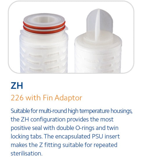 PPPTFE-0.2-20ZHS : SPECTRUM Premier Pleat PTFE Filter 0.2µm 20" 226 PSU/Fin/Silicone O-rings (104147)