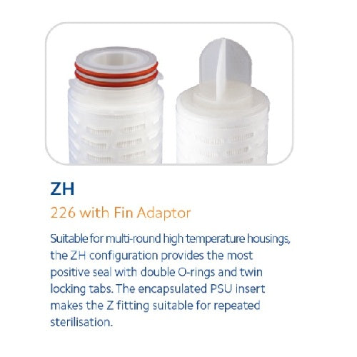 PPPTFE-0.2-20ZHS : SPECTRUM Premier Pleat PTFE Filter 0.2µm 20" 226 PSU/Fin/Silicone O-rings (104147)